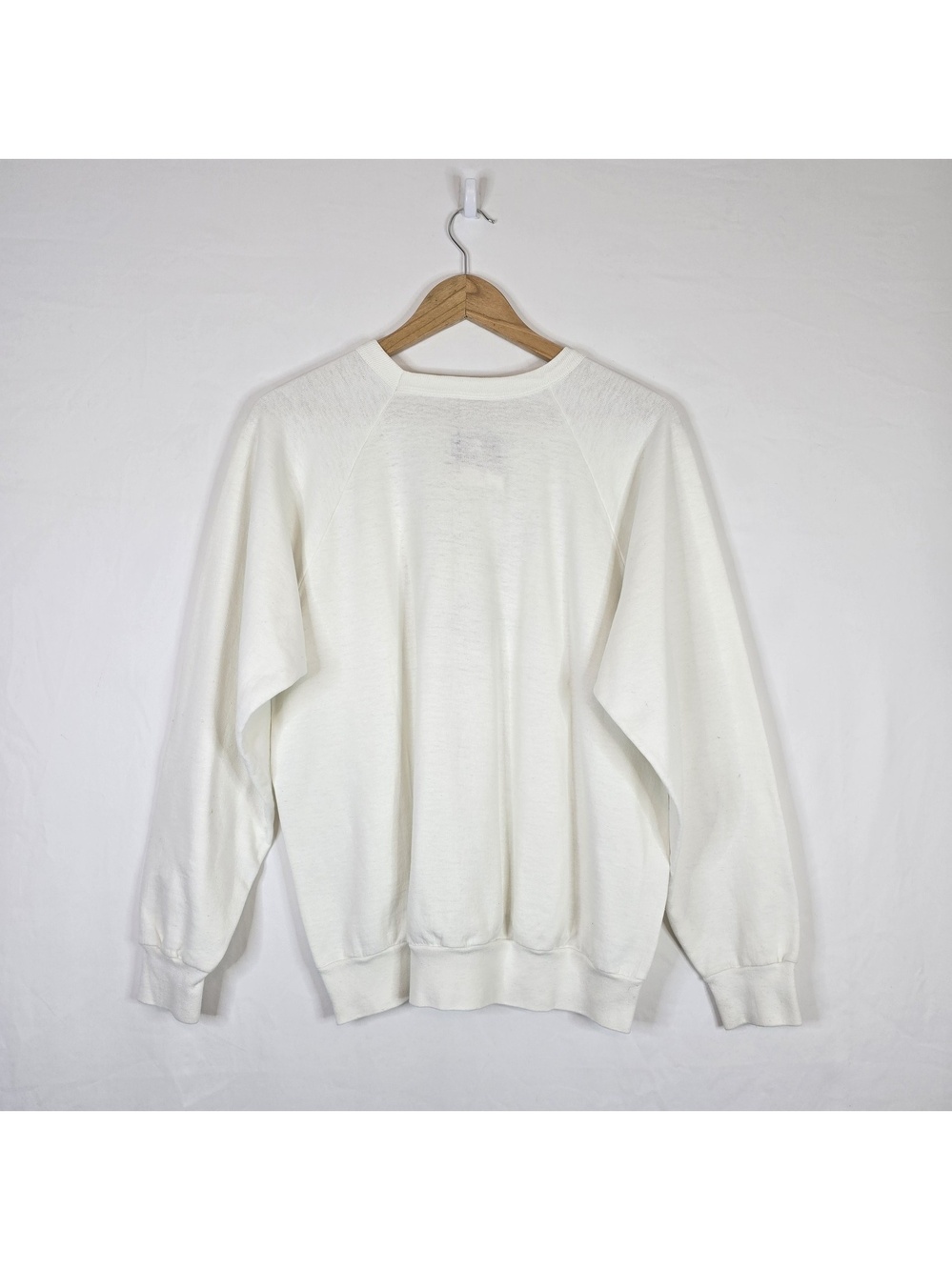 Vintage 80s 90s Snoopy Crewneck Sweatshirt White Size L - Picture 3 of 5